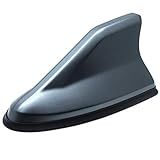 Antena De Rádio De Teto De Carro Com Base Adesiva E Antena Decorativa AUTUTUT Shark Cinza Prata