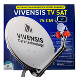 Antena Digital Banda Ku 75cm Chapa Vivencis Completo
