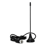 Antena Digital Interna Para Tv Hdtv Uhf Vhf 4k Com Base Magnética Alcance 15 Km Cabo Coaxial 2 5 Metros Hdtv1300i