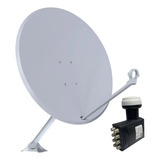 Antena Digital Parabólica Offset Chapa 75cm