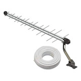 Antena Externa Digital Com Kit Completo Para Instalação 