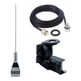 Antena Móvel 1 4 Vhf M 300c 50cm Suporte Calha Cabo 5 5 Mts