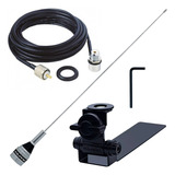 Antena Móvel Vhf M300c Suporte Caminhonete Cabo 5 5 Metros