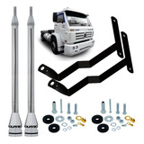 Antena Px Inox 2 70m Alongador 60cm Suporte Vw Worker Titan