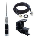 Antena Px Mola Na Base Suporte Calha Cabo C Conectores 5 5m
