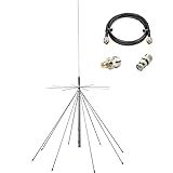 Antena Scanner Antena Discone Diamante Antena GMRS Com Cabo De 10 Metros PL 259 SMA 25 1300 MHz Suporte CB HF AIR UHF VHF FM AM FRS GMRS 1090MHz