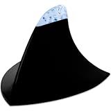 Antena Tubarão Shark Preta Led Azul Decorativa Para Teto De Carro Veículo Universal Parte Meio Do Teto