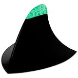 Antena Tubarão Shark Preta Led Verde Decorativa Para Teto De Carro Veículo Universal Parte Meio Do Teto