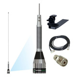 Antena Vhf Móvel 1 4 De Onda Com Mola Suporte Biarticulado