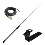 Antena Viúva Negra Px Suporte Caminhonete Cabo 5 5m Rg58