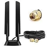 Antena WiFi 6 6E Tri Band WiFi 12DBI PC WLAN Amplificador De Sinal De Antena Com Base Magnética E Cabo De Extensão RP SMA 200 Cm Para Roteador Sem Fio WLAN Bluetooth WiFi Câmera De Segurança