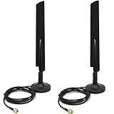 Antena WiFi 6E De Banda Dupla 10dBi 6 GHz 2 4 GHz 5 GHz RP SMA Antenas WiFi Com Cabo De Extensão Base Magnética Para PC Desktop PCI PCIe WiFi Bluetooth PCIe Cartão WiFi 6E Roteador De
