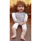 Antiga Boneca Linda De Porcelana Para Restaurar 60 Cm