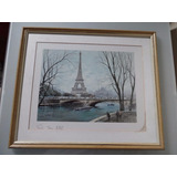 Antiga Gravura Francesa Georges B Eiffel