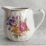 Antiga Leiteira Cremeira Em Porcelana Canelada Caipira