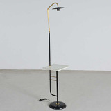 Antiga Luminaria De Piso Design Anos 50 Com Mesinha Formica