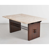 Antiga Mesa De Jantar Design Anos 60 Jacaranda E Marmore