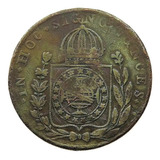 Antiga Moeda Brasil Império 40 Reis 1828 R Pedro 1 Pataca