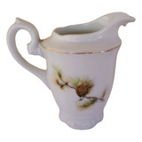 Antiga Pequena Leiteira De Porcelana Floral Marca Real