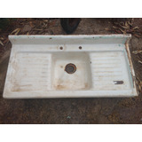 Antiga Pia Cozinha Ferro Fundido Esmaltada Fazenda Retro