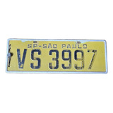 Antiga Placa Amarela De Carro Original Curitiba