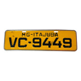 Antiga Placa Amarela De Carro Original ler Anúncio 
