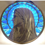 Antiga Placa Francesa Com Virgem Maria