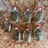 Antiga Rara Coleção Com 7 Snuff Bottle Perfumeiro Oriental