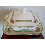 Antiga Sopeira Legumeira Porcelana Inglesa Com Presentoir