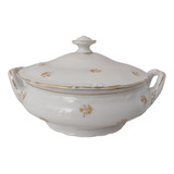 Antiga Sopeira Legumeira Porcelana Tcheca Flores Amarelas
