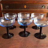 Antigas Finas Taças Para Champanhe Cristal Tcheco Art Deco