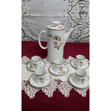 Antigo Bule E Xicaras De Cafe Porcelana Renner