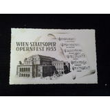 Antigo Cartão Postal Opera De Viena 1955 Circulado