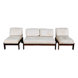 Antigo Conjunto Sofa E Poltronas Jacaranda Design Anos 60