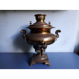 Antigo E Grande Samovar Russo Bronze