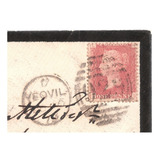 Antigo Envelope Com Selo One Penny Red 1873 Placa 143