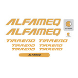 Antigo Grafismo Adesivo Bicicleta Alfameq Tirreno Metalizado