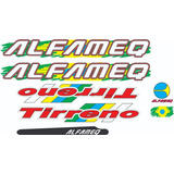 Antigo Grafismo Adesivo Bicicleta Alfameq Tirreno Modelo 3