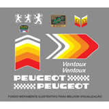 Antigo Grafismo Adesivo Peugeot Ventoux Branco