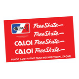 Antigo Grafismo Adesivos Caloi Freeskate Branco