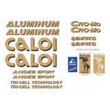 Antigo Grafismo Caloi Aluminum Andes Sport Dourado preto