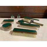 Antigo Kit Para Toucador Em Metal