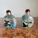 Antigo Lindo Par De Snuff Bottle Perfumeiro Oriental