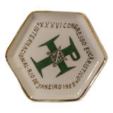 Antigo Peq Prato Eucarístico 1955 Porcelana Real R 11205