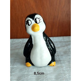Antigo Pinguim De Geladeira Em Porcelana Gordo 8 5cm