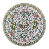 Antigo Prato De Parede Em Porcelana Oriental   R 8612