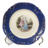 Antigo Prato Decorativo Em Porcelana Cena Galante R 11924