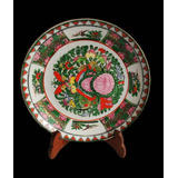 Antigo Prato Decorativo Em Porcelana Chinesa