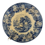 Antigo Prato Decorativo Em Porcelana England C 10477