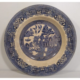 Antigo Prato Decorativo Em Porcelana Inglesa R 8695